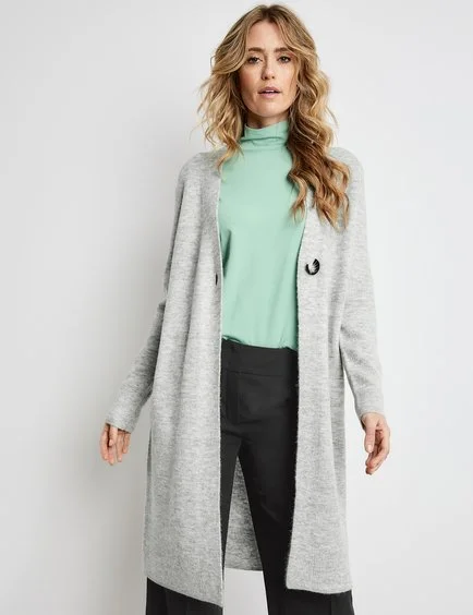 Gray long best sale cardigan